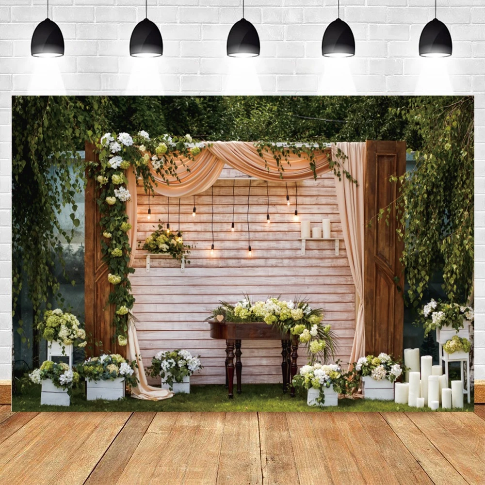

Wedding Bride Shower Bride Gift Party Background Decoration Spring Flowers Outdoor Scene Wedding Photography Background Props