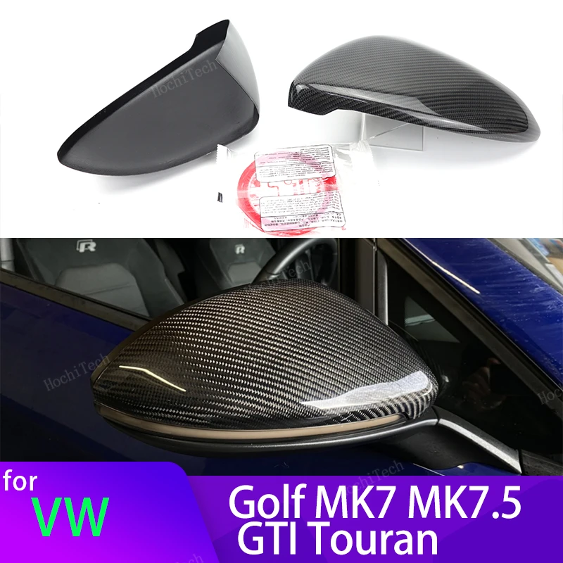 

Real Carbon Fiber Side Door Mirror Cover styling For Volkswagen VW Golf 7 MK7 MK7.5 GTI R GTE GTD 13-20 Add On