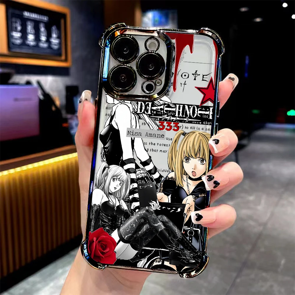 Chic Anime Misa Amane Plating Phone Case - Anti-Fall Protection