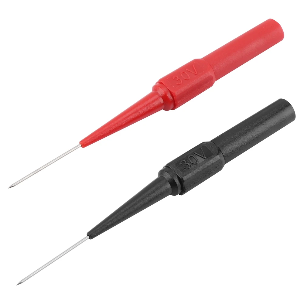Test Probes Insulation Piercing Needle for Multimeters Red Black Color 1 Pair