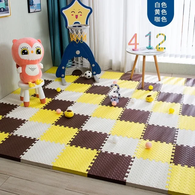 Tapis de jeu en mousse pour bébé, 12 pièces, tapis de Puzzle pour enfants, carreaux d'exercice imbriqués, carrelage de sol, jouet, tapis doux 30x30x1cm 5