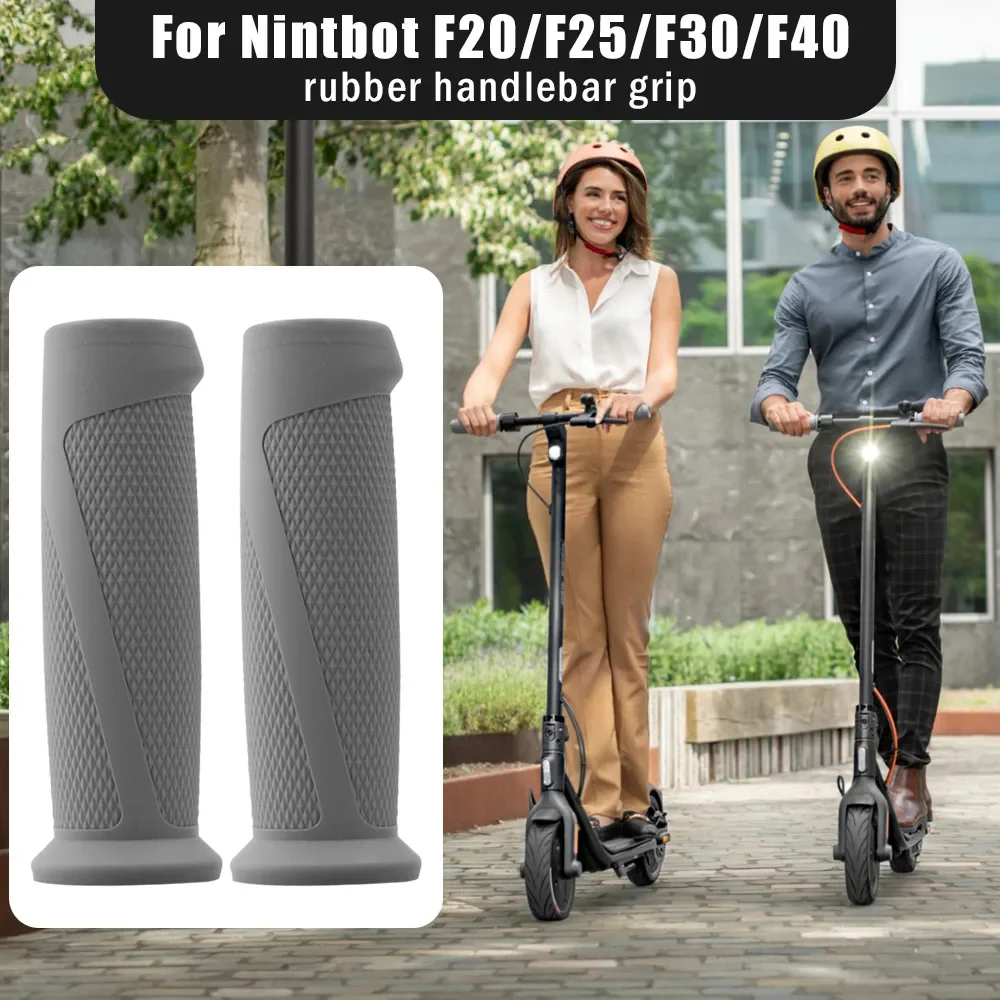 전동 스쿠터 Ninebot F40 F30 F25 F20 스케이트 보드 핸들 그립 왼쪽 오른쪽 고무 교체 부품 용 미끄럼 방지 핸들 바 그립