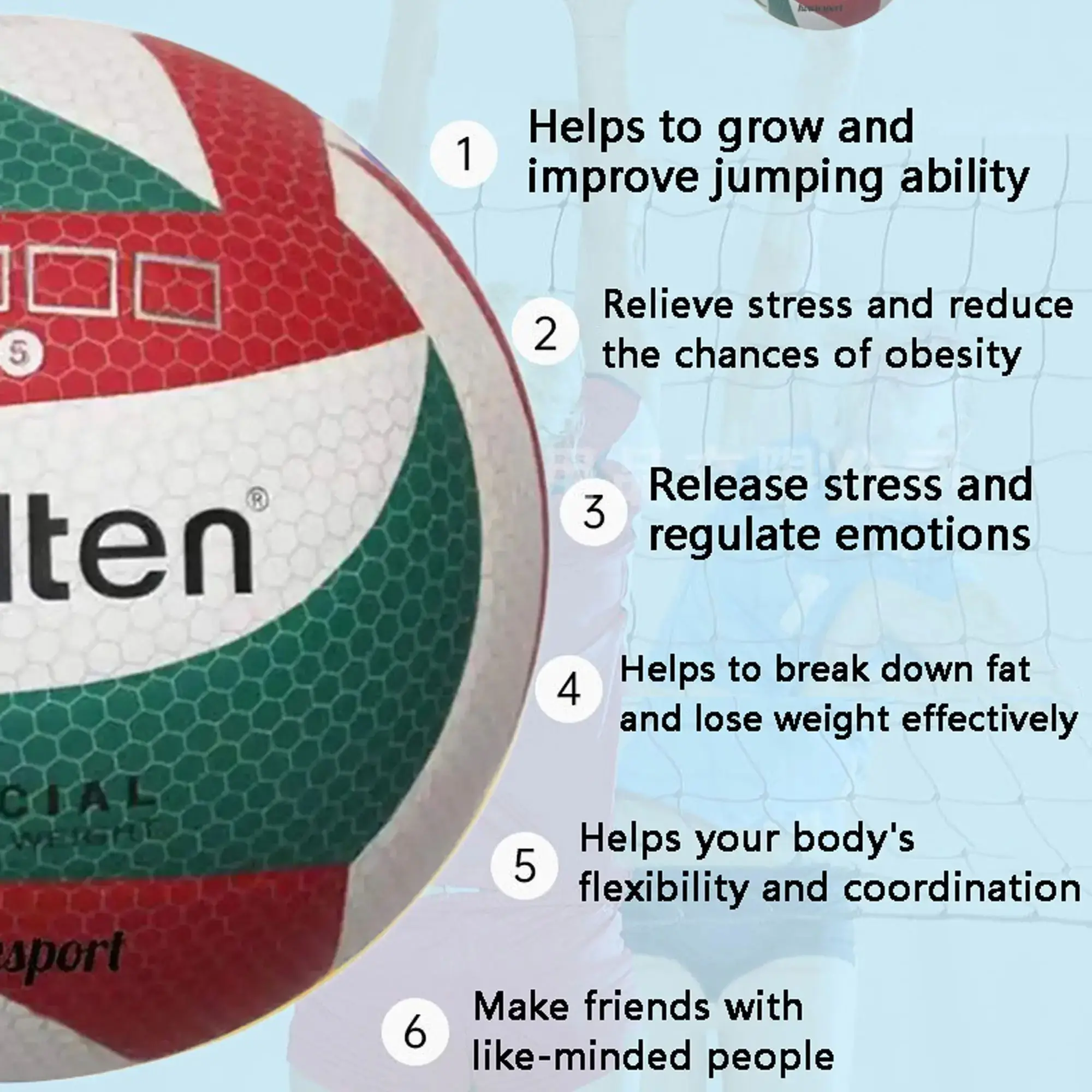 Printed Volleyball 6000 Size 5 for Outdoor Sports Training
