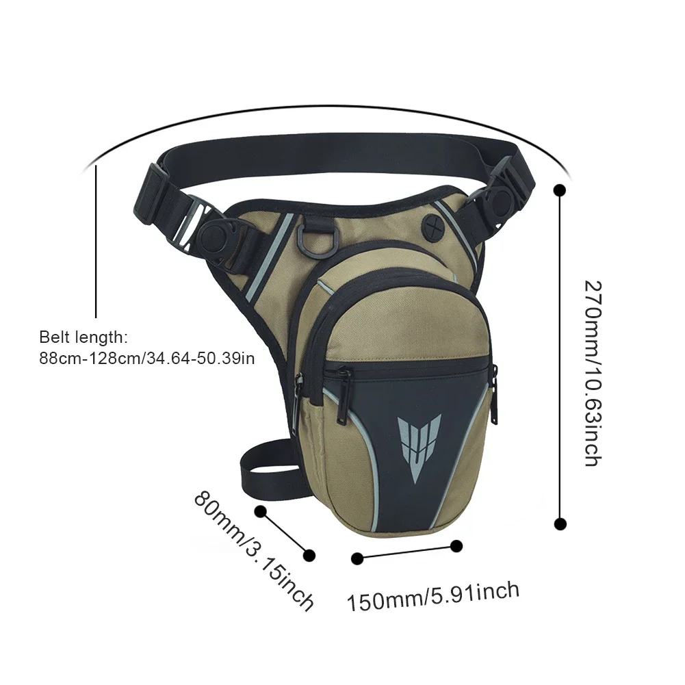 Multifunctional Ride Bags Motorcycle Multipocket Hip Waist Bag Reflective Stripe Rider Satchel Outdoor Sports Bum Drop Thigh Bag