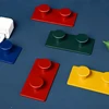 4pcs/set Building Block Key Hooker Wall Coat Hook Modern Decoration Home Hall Organization Door Back Decorative Hook 2