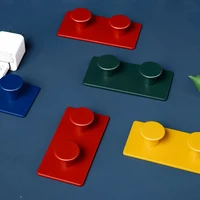 4pcs/set Building Block Key Hooker Wall Coat Hook Modern Decoration Home Hall Organization Door Back Decorative Hook 2