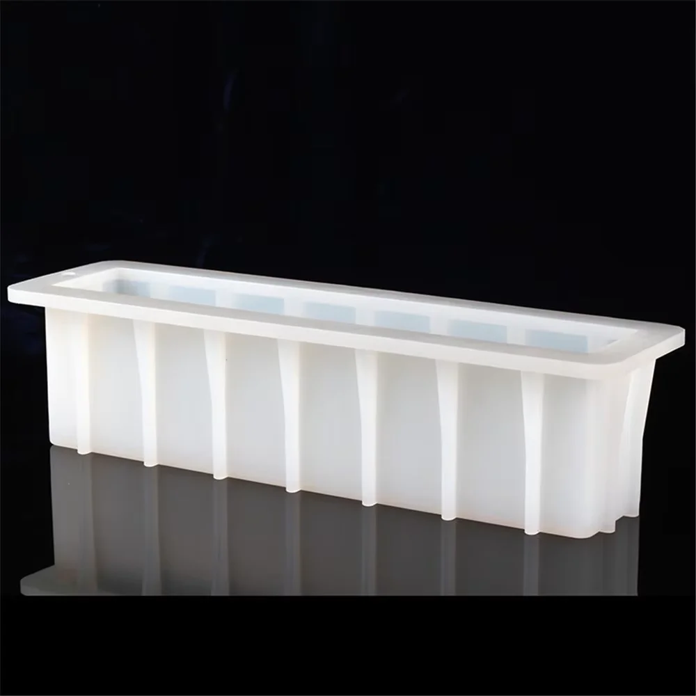 Silicone Mold Soap Molds Handmade Long Loaf Soap Mold Rectangle Food Grade Silicone For Cake Baking Tool DIY Candy Toast Fudge Meatloaf Cold Process Soap