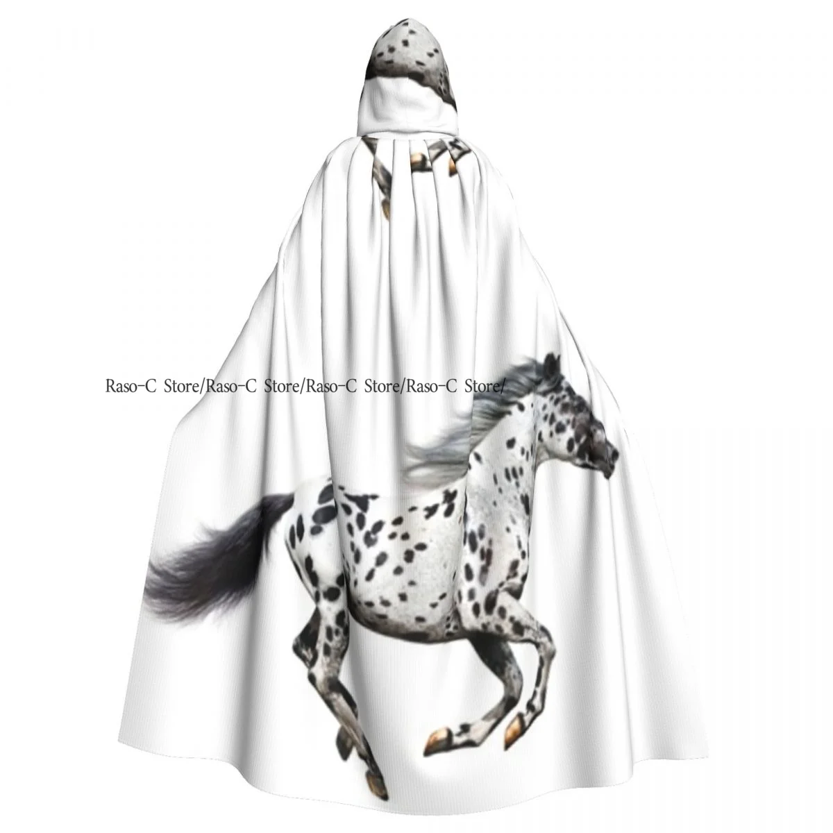 

Длинная накидка, плащ Appaloosa Horse с капюшоном, пальто, осенние толстовки