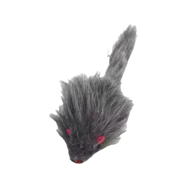 False Mouse Cat Pet Toys 18 cm Cat Long-haired Tail Mice Mouse Toys Soft Rabbit Fur Furry Plush Cat Toy For Pet Cats Dogs 6