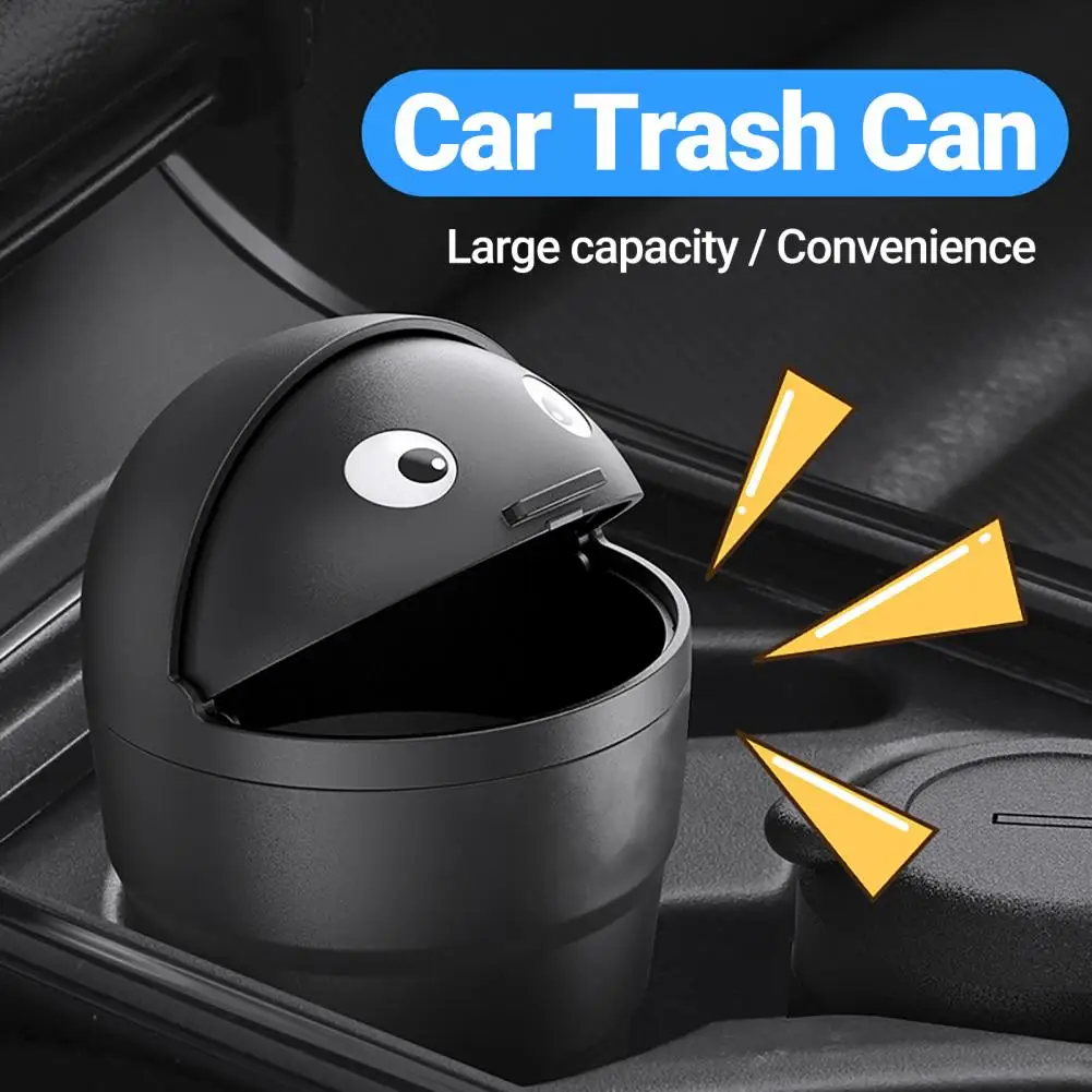Universal Car Trash Can Auto Organizer Storage Box car trash can car trash bag with Swing Lid Cute Mini Automotive Leakproof Vehicle Trash Bin for Car