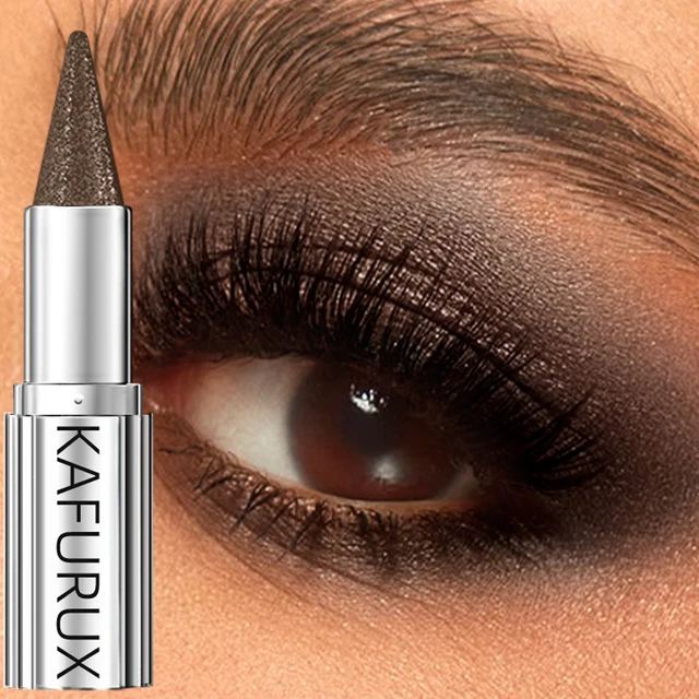 1pc Waterproof Brown Eyeshadow Sticks Long Lasting High Pigmented Shimmer Glitter Natural Eye Shadow Pencil Crayon Makeup Gifts 2