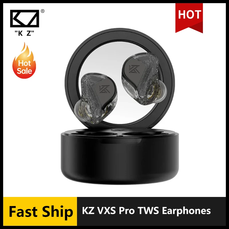 

KZ VXS Pro TWS Earphones Bluetooth-compatible 5.3 Wireless Hybrid HiFi Game Earbuds Touch Control Noise Cancelling Sport Headset