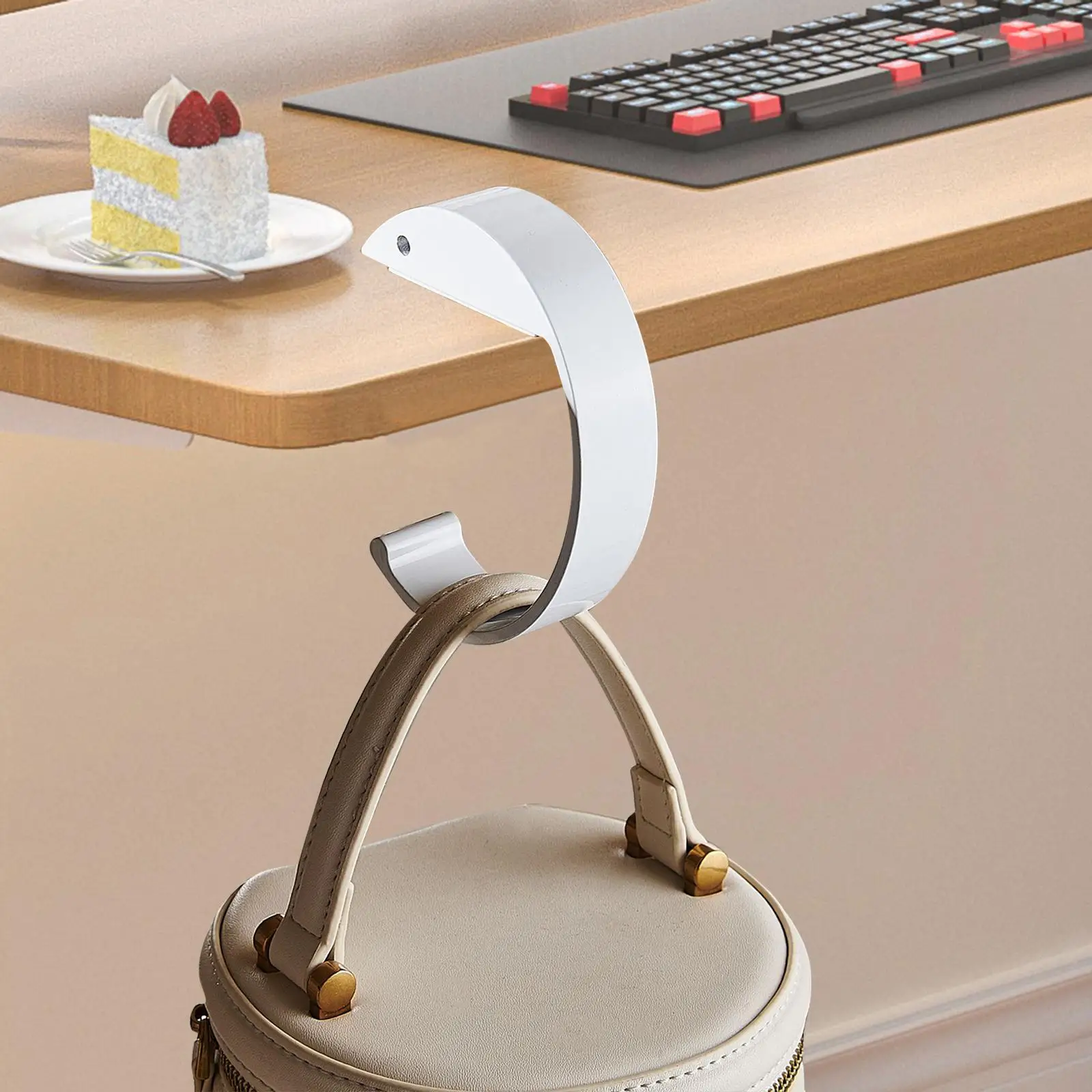 5X Office Computer Desk Hook Desktop Hook Holder for Bedside