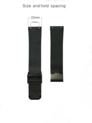 Replacement Watch Band for Skagen  Unisex Watch with Screw Slim Strap 22mm-20mm (Hole Spacing 14MM)