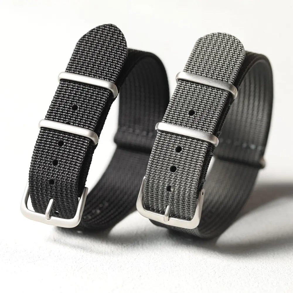 High-Density Waterproof Nylon Strap - Black, Green, Gray, Blue - Retro Style Men's Watchband