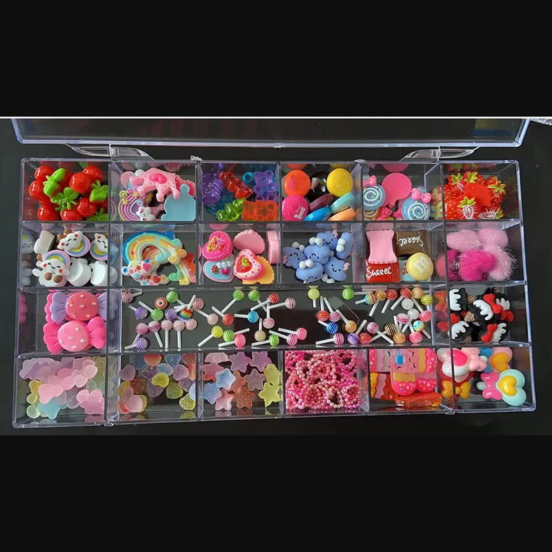 

24/21/6 Girds 3D Nail Art Decoration,Chic Alloy Crystal/Resin Flower/Metal Rivet/Cartoon Design Nail Charms,Summer DIY Nail Part