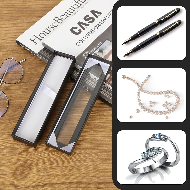 투명 뚜껑이 있는 빈 펜 케이스, 펜 선물 상자, 프레젠테이션 디스플레이 상자, 보석 선물 케이스, 30 개