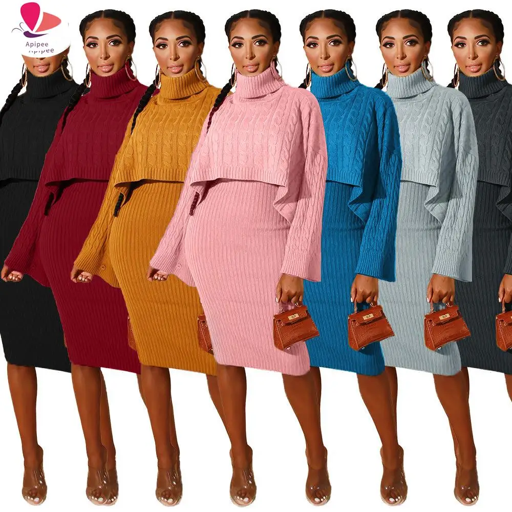 

Сексуальный комплект из двух предметов, мини юбка, наряды, короткий топ, платье-свитер с расклешенным рукавом, женский джемпер, костюм в рубчик, зимний оранжевый Блейзер, трикотажные предметы