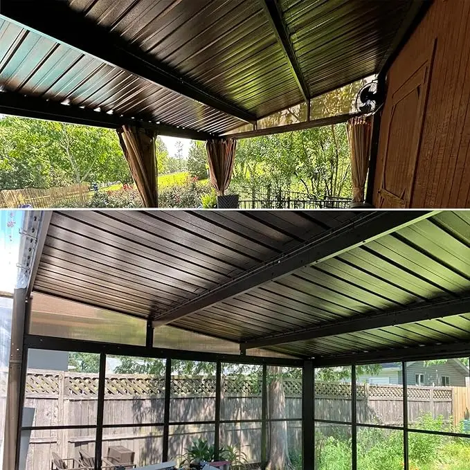Galvanized Steel Roof Panels, L60.63"&times;W16.77" Heavy Duty Roofing Panel, Roof Protector for Garages, Sheds, (25PCS, 176.5 ft&sup2;)
