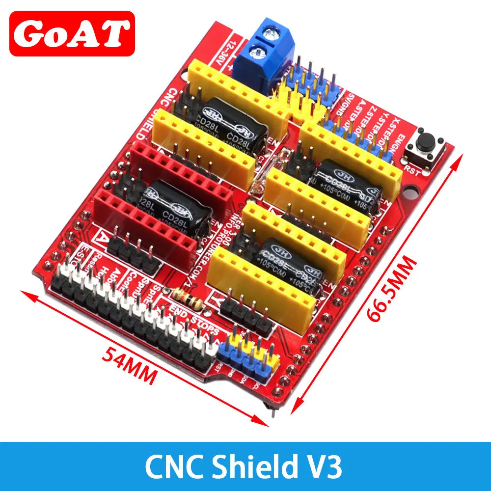 Shield CNC V3 Con Driver A4988 Per Arduino - Scheda Di Espansione Per Incisore / Stampante 3D