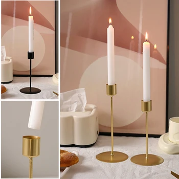 1pcs Table Decoration Candlestick Candle Holders Candle Cup  Exquisite Home Decor Luxury Iron Nordic Candle Stand Room Decor