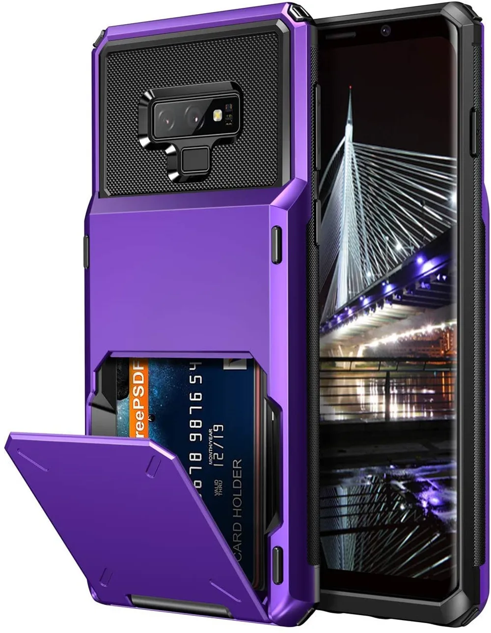 삼성 Note 9 케이스 Note 8 지갑 신용 카드 홀더 슬롯 커버 삼성 Note 9 Note9 SM-N960F Note 8 N950 N..