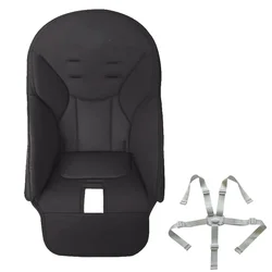 Luxurious PU Leather Baby Dining Chair Cushion - Comfortable Growth Seat Pad for Children (Black Set)