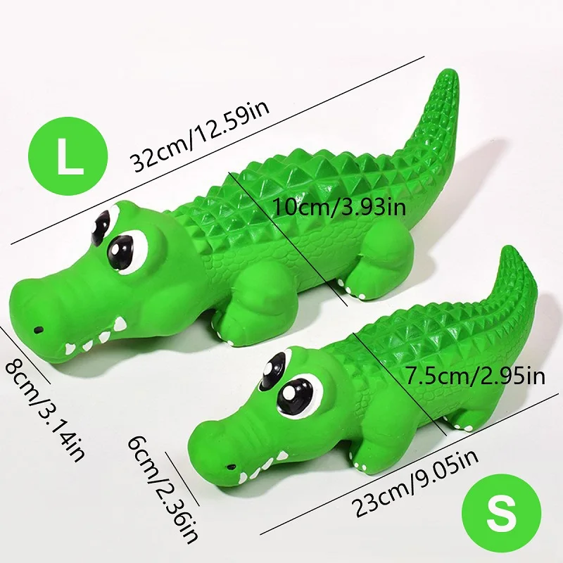 Dog Chew Toy Latex Crocodile Pet Squeaky Toys For Small Medium Dogs Interactive Teeth Cleaning Dog Sounding Toy Pet Supplies 6