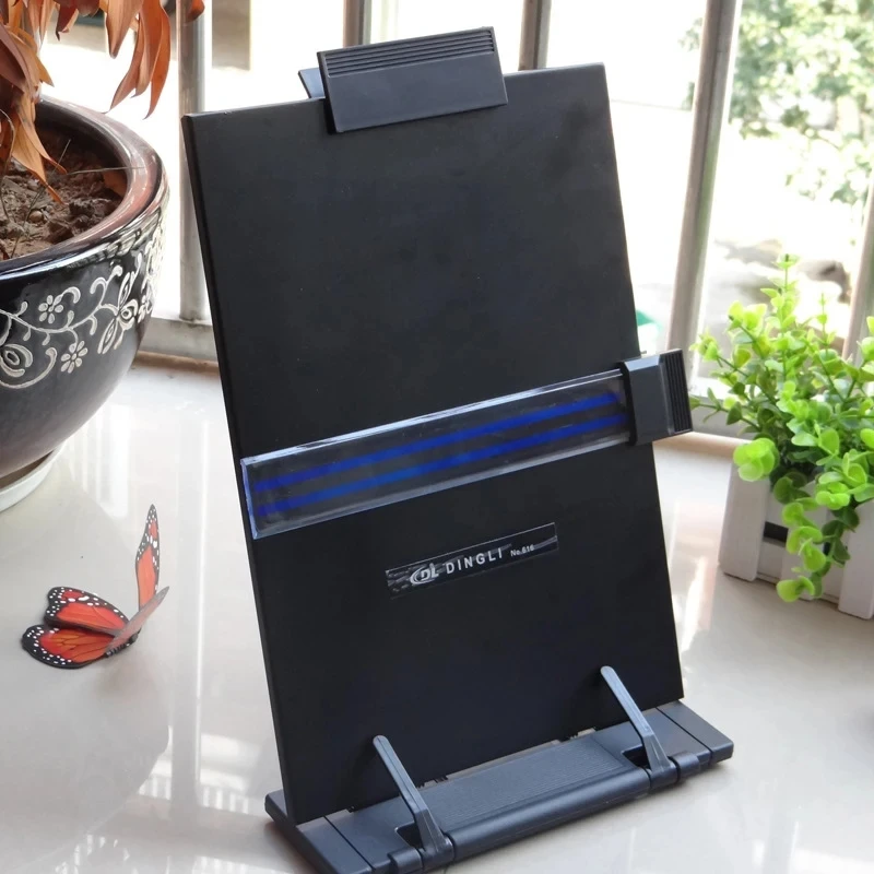 A4 Desktop Document Book Holder with 7 Adjustable Positions Metal Reading Stand for Typing Cooking Reading book holder book stand reading stand