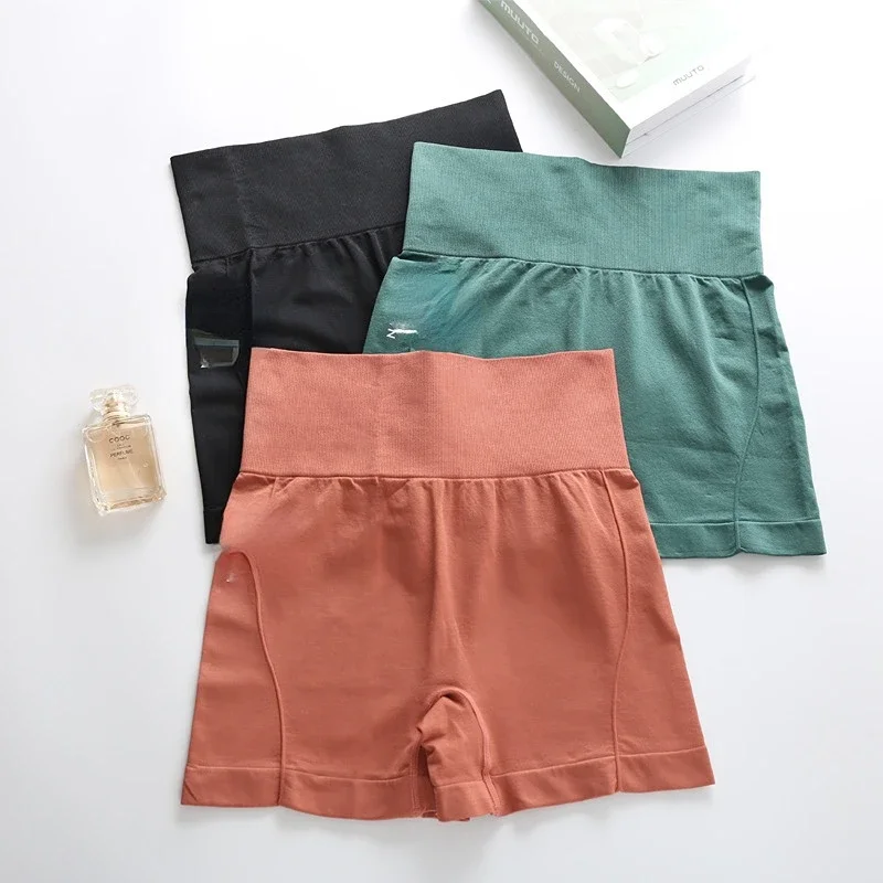 Shorts Women Thin Fitness Casual High Waist Fashion Biker Shorts Summer Slim Knee-Length Bottoms Black Cycling Streetwear