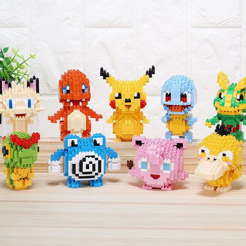 Em promoção! Diy Pokemon Mini Blocos De Construção De Brinquedos Tijolos  Pikachu, Charizard Anime Diamante Boneca Monstro De Bolso Presentes Das  Crianças Brinquedo