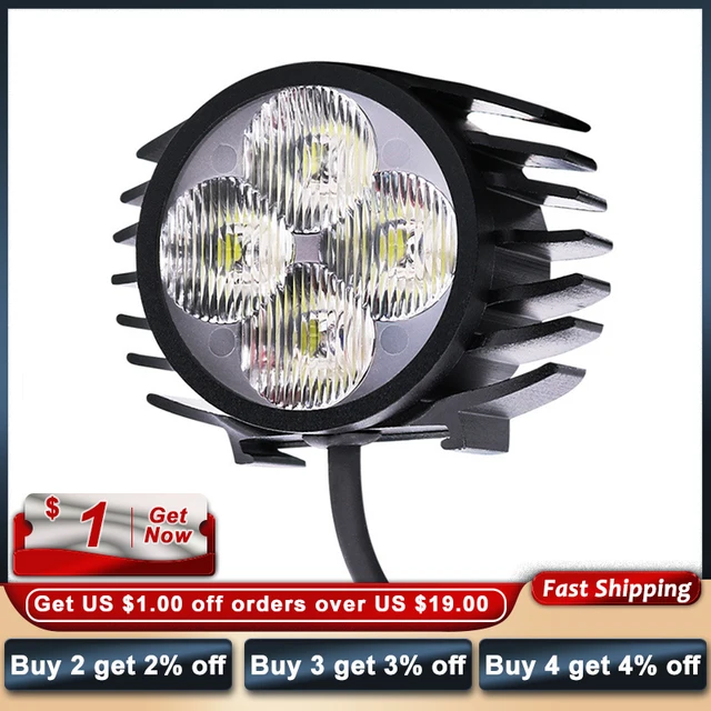 전기 자전거 경적 헤드라이트, 개조 울트라 브라이트, 전기 스쿠터 LED, 12-80v, 2 in 1 프론트 라이트