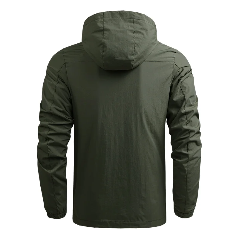 Men's Soft Shell Military Tactical Windbreaker Hot Waterproof Jacket High Quality New Casual Hooded Jacket Men's Outdoor