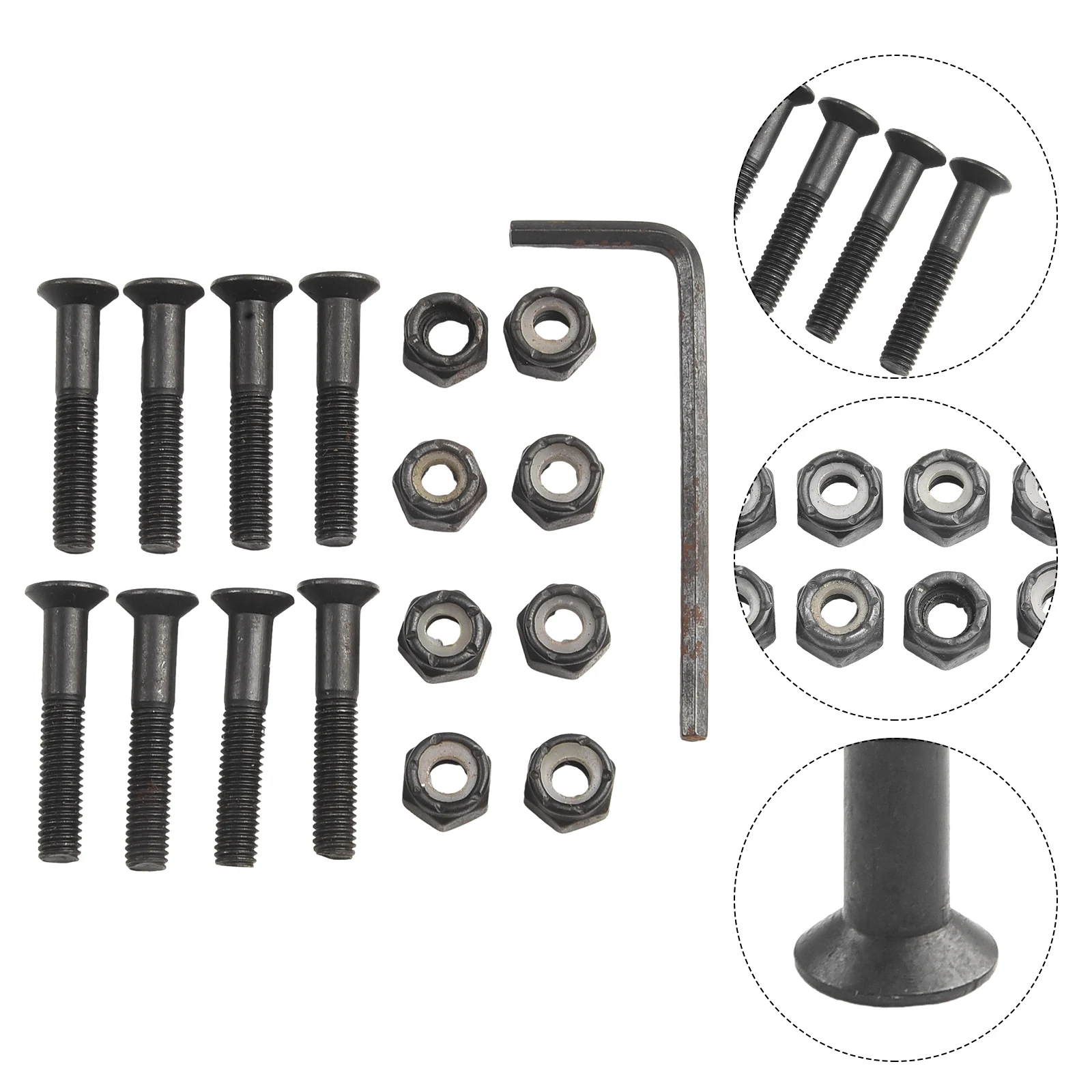 

Надежный и прочный набор болтов для скейтборда черного цвета, несколько размеров (29 мм, 38 мм, 45 мм), подходит для различных досок