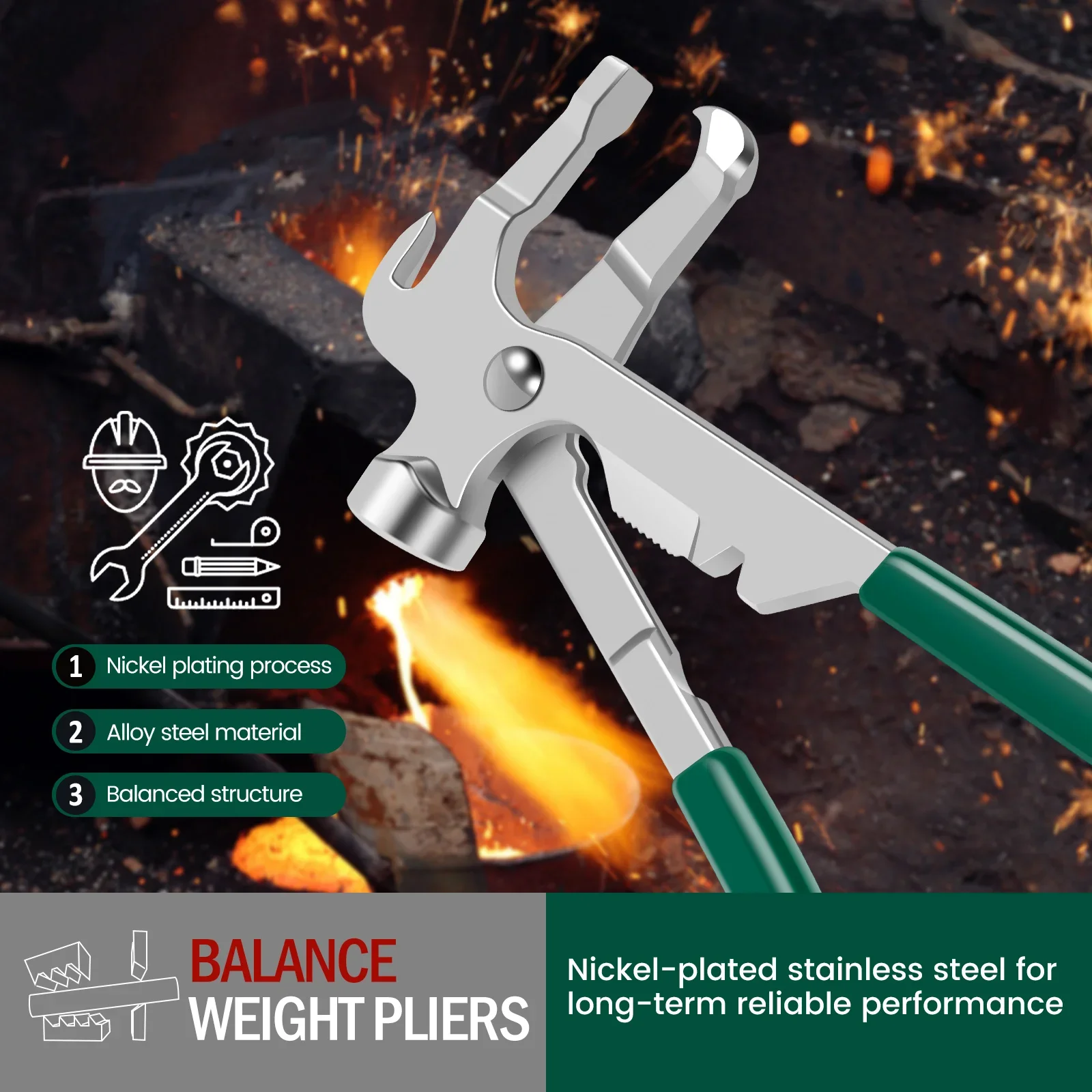 Tire Balancer Hammer and Pliers Tool