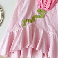 Stylisches Trägerkleid mit 3D-Blume – Bild 4