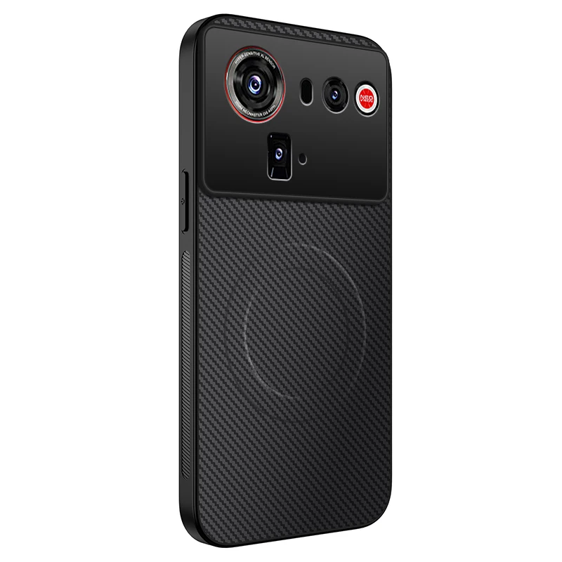 Carbon Fiber Texture Magnetic Shockproof Case with Soft Matte Finish