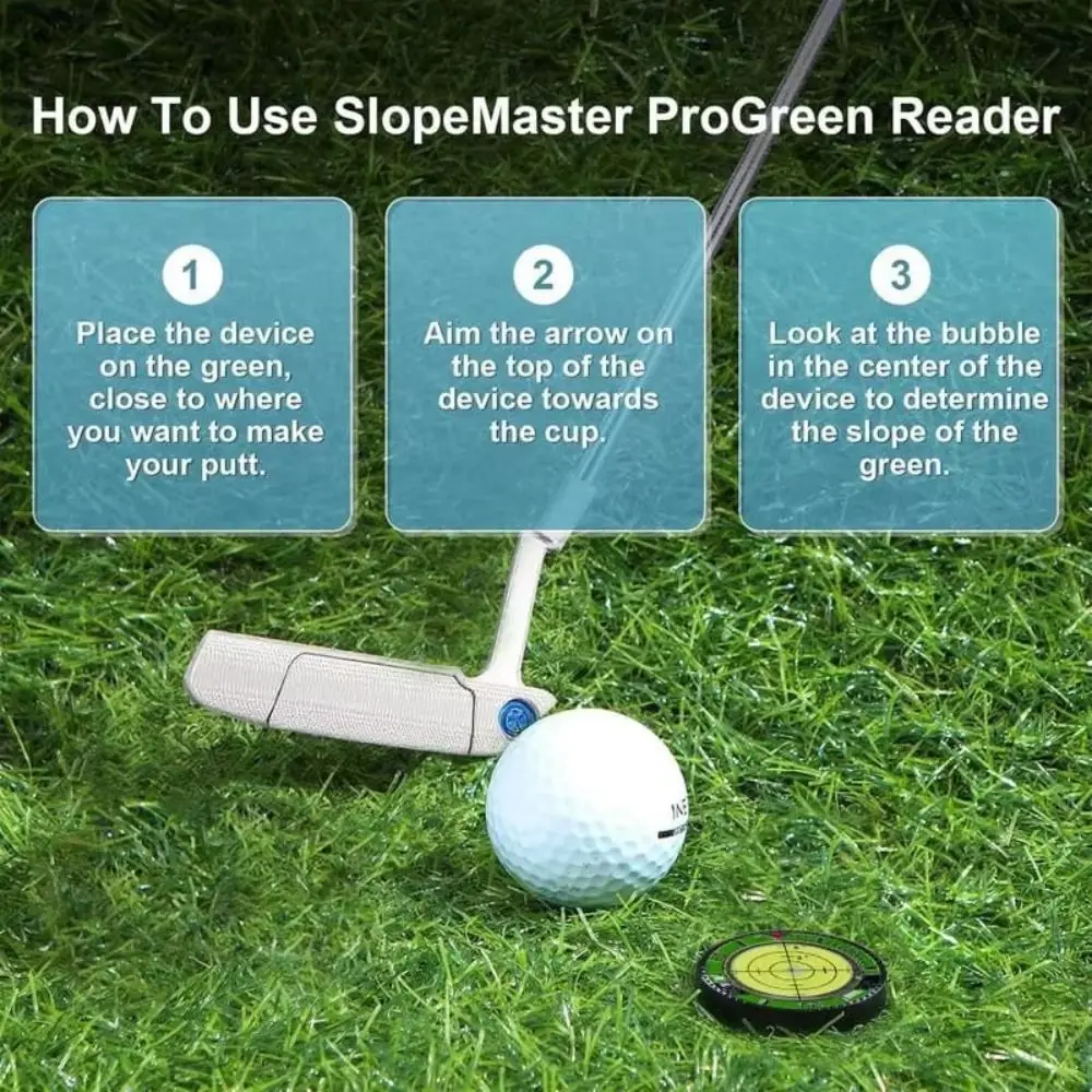High Precision Golf Tools Leveler Clear&Transparent Ball Marker Golf Slope Meter Easily Use Training Tool Golf Spirit Level