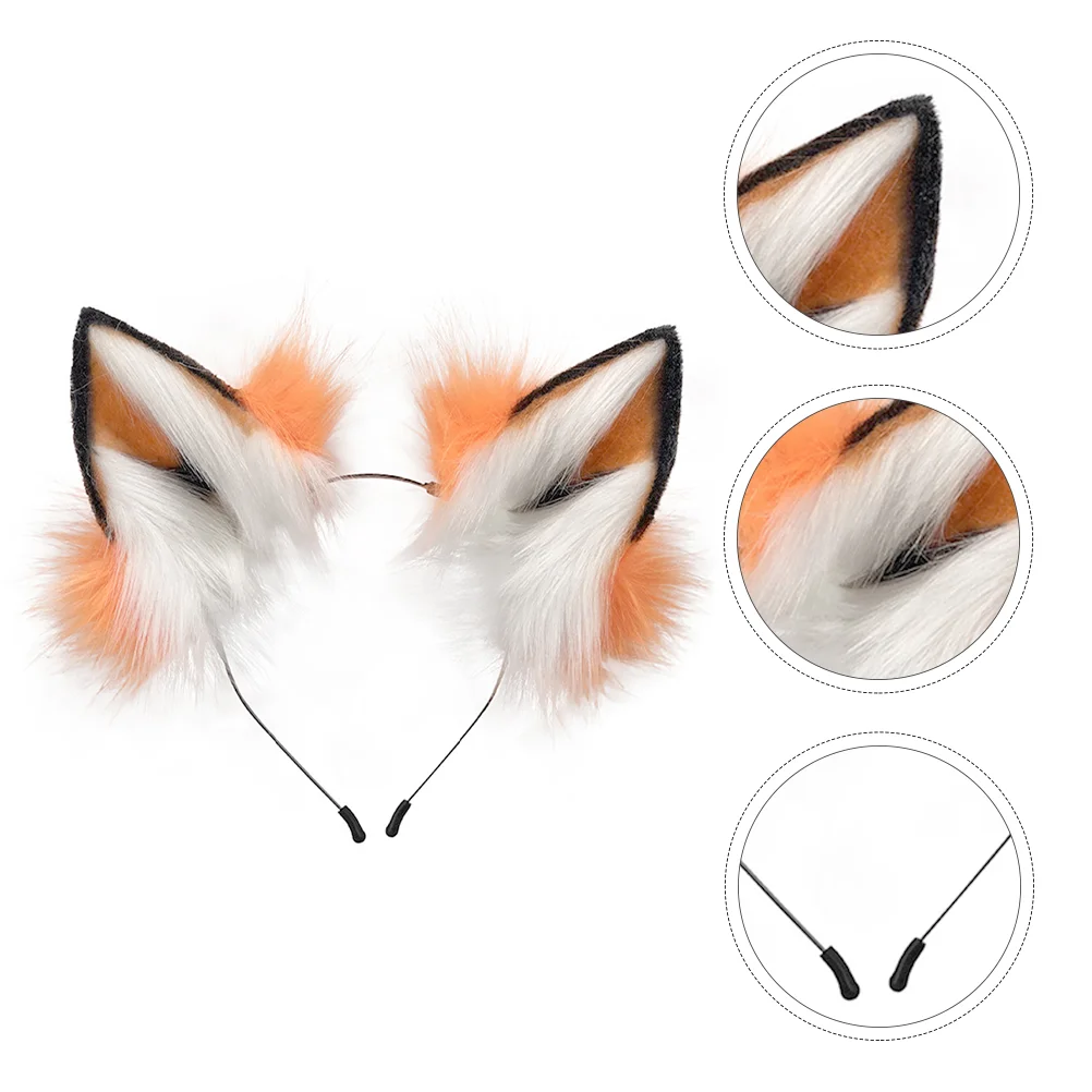 

Fox False Ear Headband Party Supply Creative Headdress Kids Halloween Costume Cosplay Hair Hoop Simulated Metal Miss Roleplay