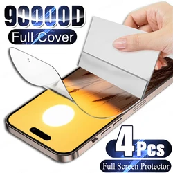 Premium Pack of 4 Hydrogel Full Cover Screen Protectors - Hydrogel Film