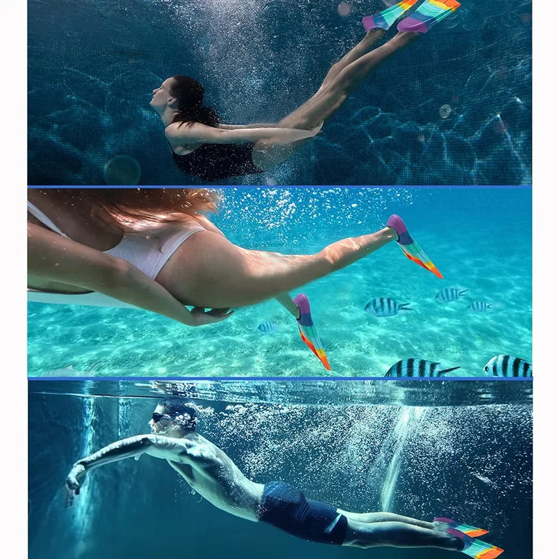 Comfortable Silicone Swim Fins Kids &Adults-Suitable Size for Beginners in Swimming,Diving-Ideal for Training Water Activities 6