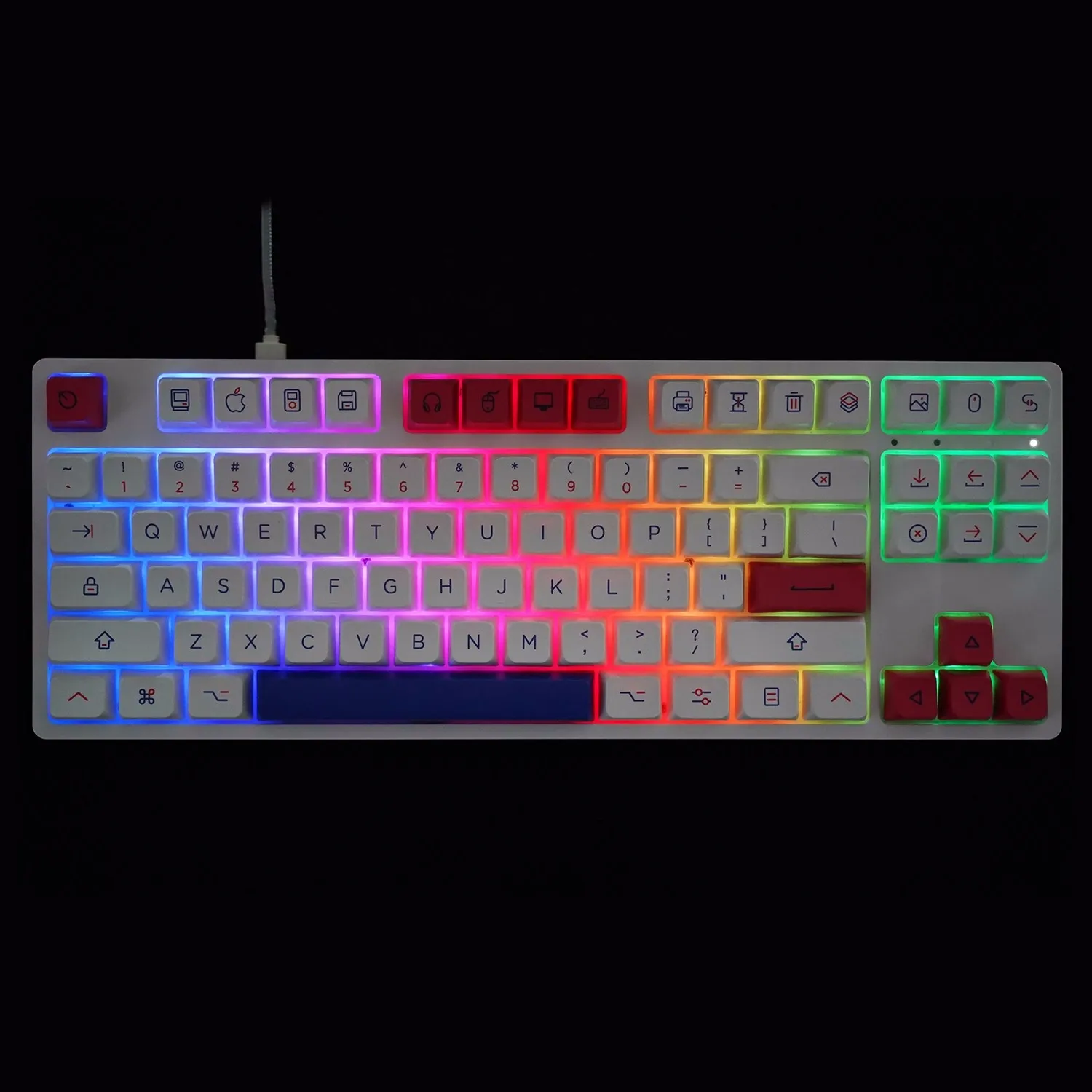 Gmk Kon Momo Teclas Pbt Dye Subbed Mda Perfil Keycap para 61 64 84 87 96 980 Layout 142 Teclas por Conjunto - Imagem 2