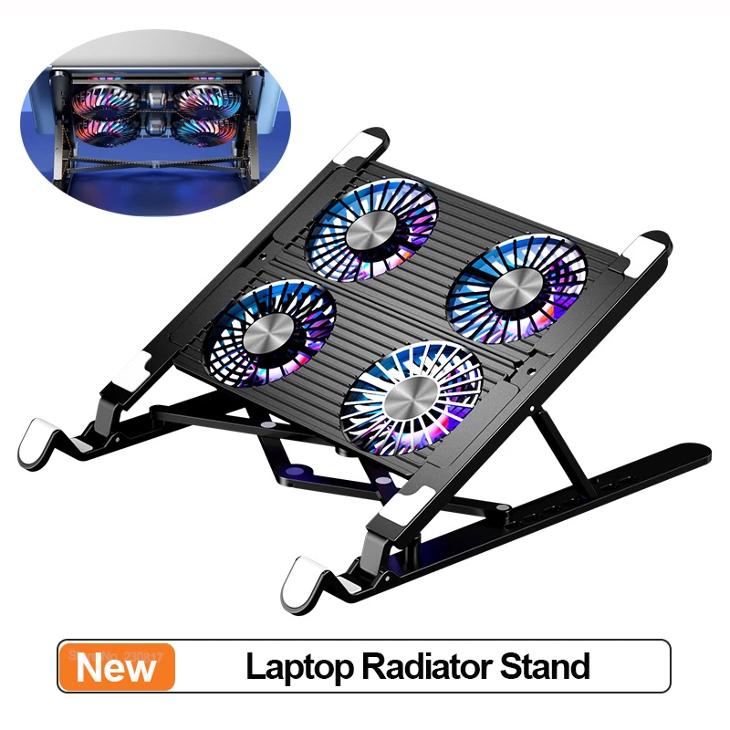 Soporte plegable portátil para ordenador soporte ventiladores de refrigeración por aire, radiador, oficina, juego en casa| | - AliExpress