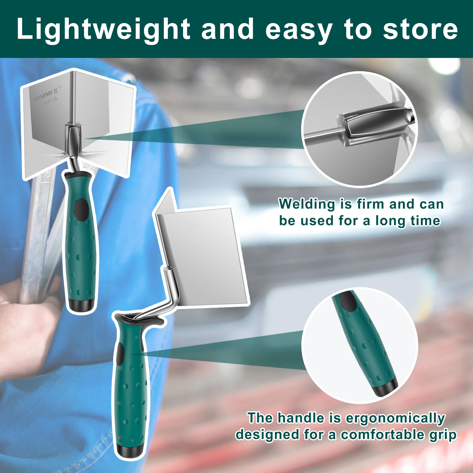 2Pcs Drywall Corner Tool Set 3inch Stainless Steel External and Internal Corner Trowel Drywall Outside Finishing Tool