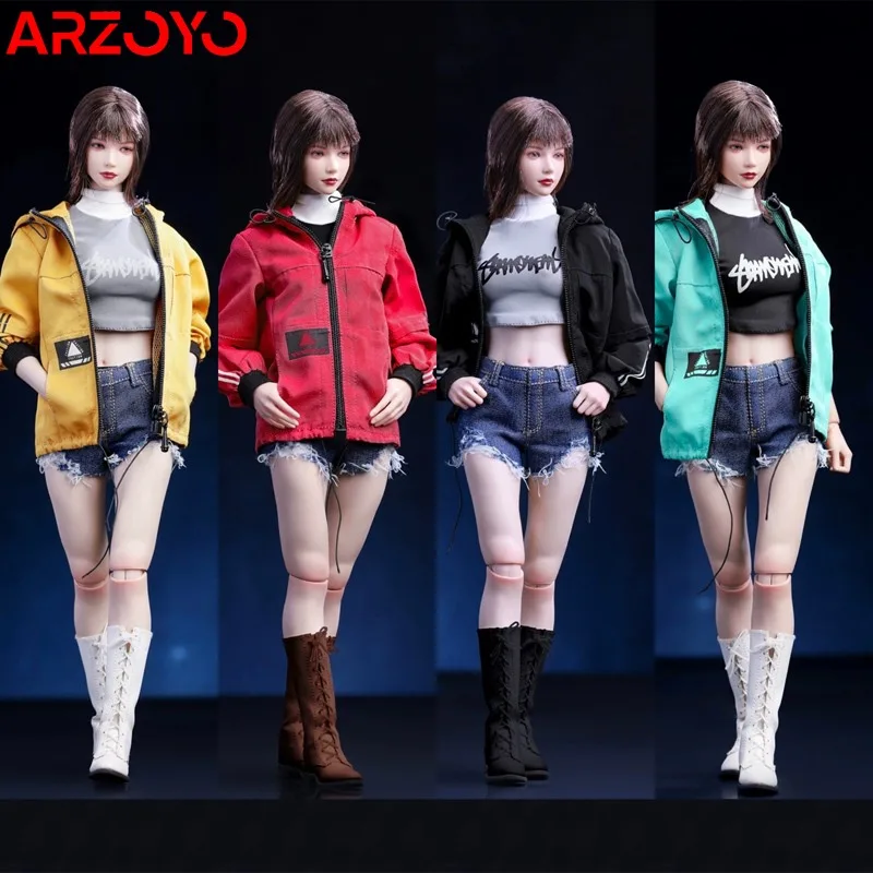 

ACPLAY ATX-060 1/6 Female Fashion Jacket Denim Shorts Set Clothes Model Fit 12'' Worldbox AT203 Soldier Action Figure Body Doll