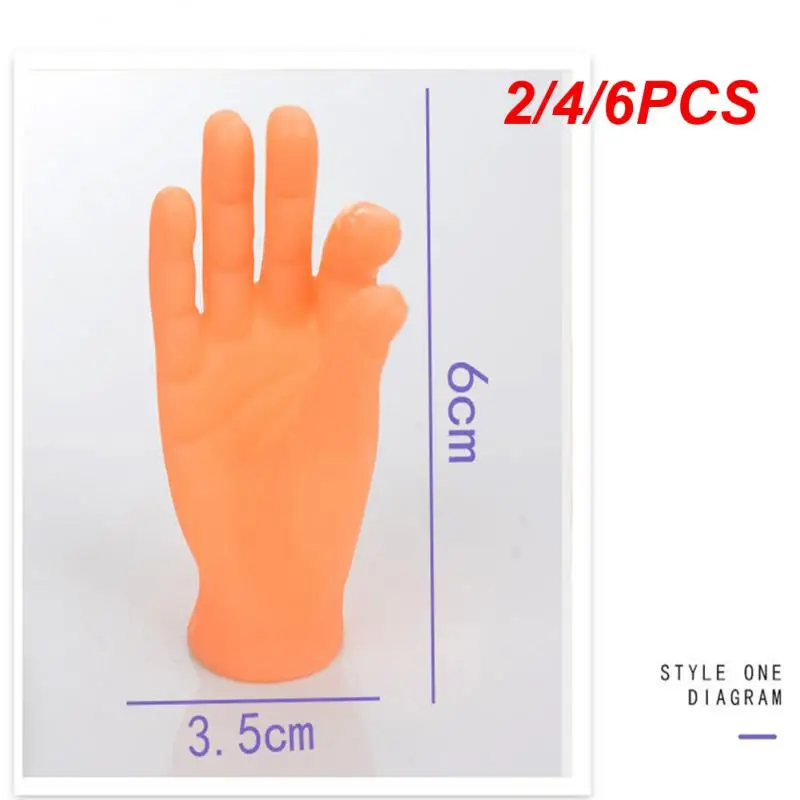 2/4/6PCS Simulation Little Hands Funny Mini Hands Foot Finger Sleeve Silicone Hand Puppet Novel Prank Finger Toys Tease Cat