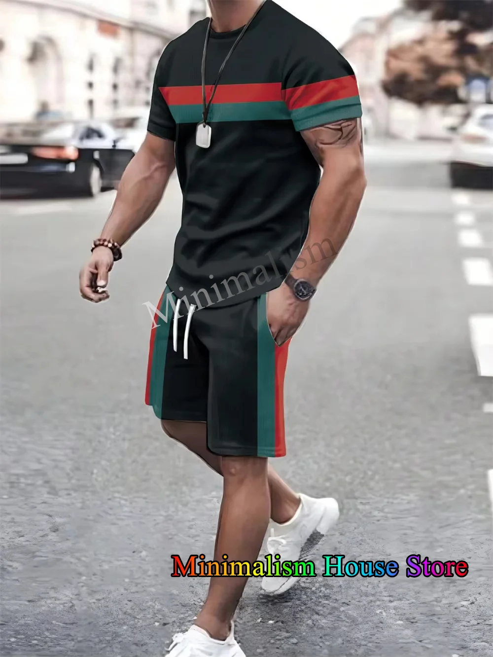 Nash | Men’s Two-Piece Summer Set with Zippered Shirt main image 1