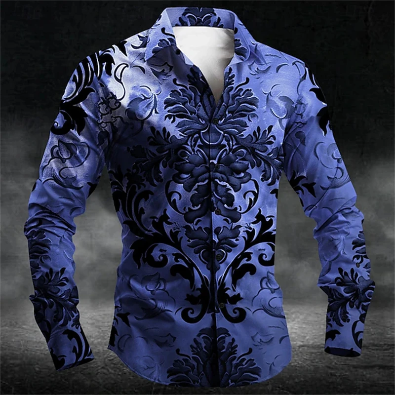 thumbnail image 1 of Camisa amarilla divertida de Halloween 2024 para otoño e invierno, nueva camisa de moda para fiesta de Halloween, camisetas de manga larga para hombre, camisa con botones y temperamento, 1 of 5