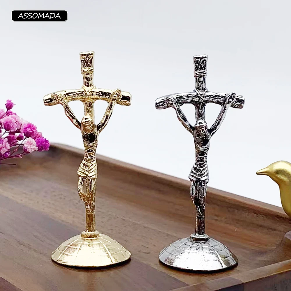 

Cross Jesus Ornamento Display Stickable Stand Catholic Christian Religion Crosses For Home Chapel Decor Gift