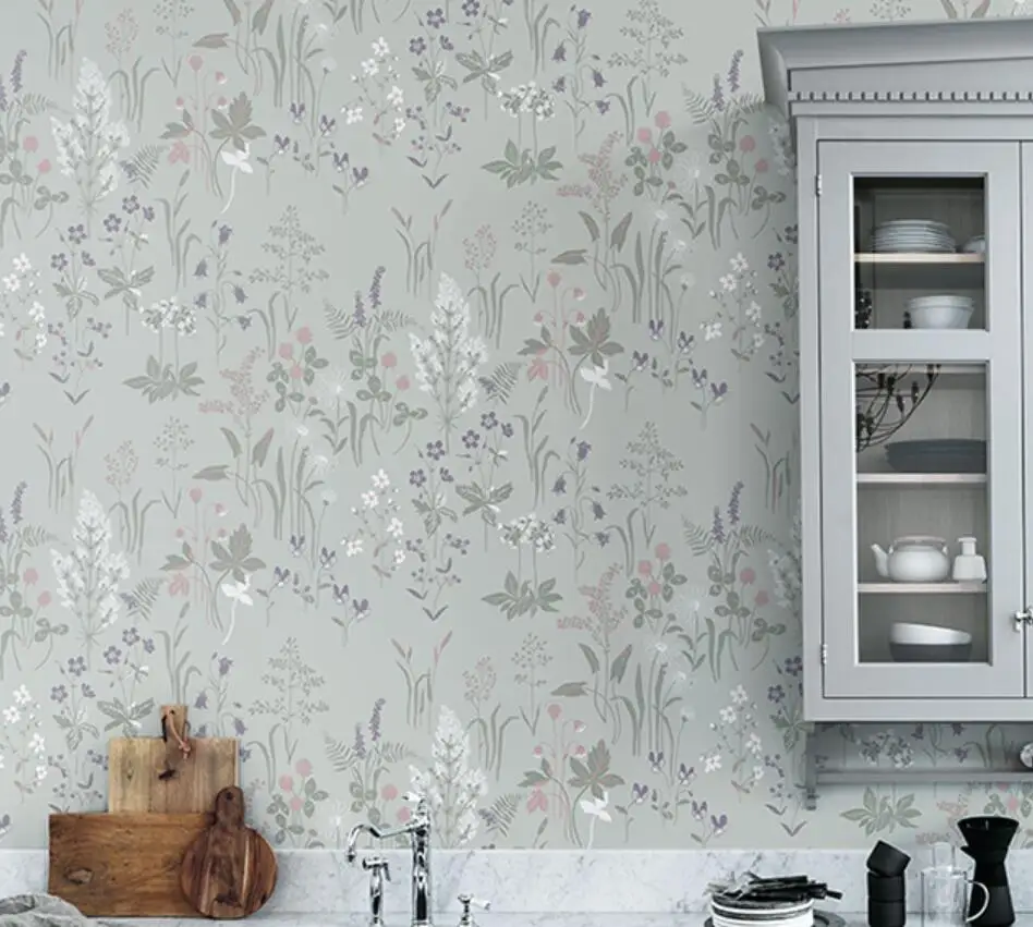 beibehang papel de parede minimalista fresco flor mural 01